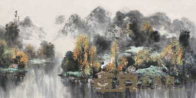 王维宝 山水 立轴 68×136cm